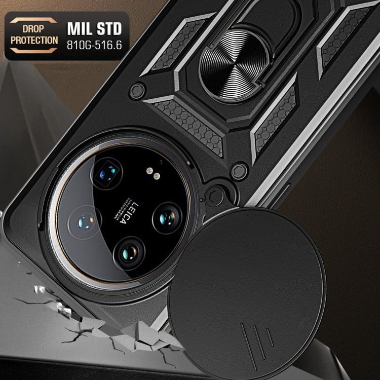 For Xiaomi 14 Ultra Sliding Camera Cover Design TPU Hybrid PC Phone Case(Rose Gold) - 14 Ultra Cases by PMC TechLife | Online Shopping South Africa | PMC TechLife | Buy Now Pay Later Mobicred