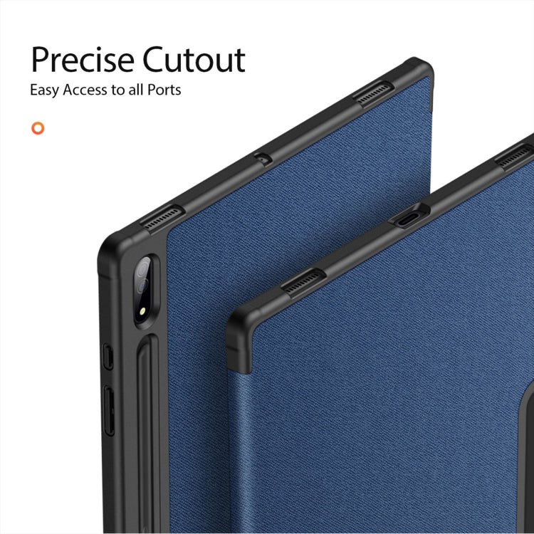 For Samsung Galaxy Tab S10 Ultra DUX DUCIS Domo Series Magnetic Flip Leather Tablet Case(Blue) - free shipping - PMC Jewellery - Order now!