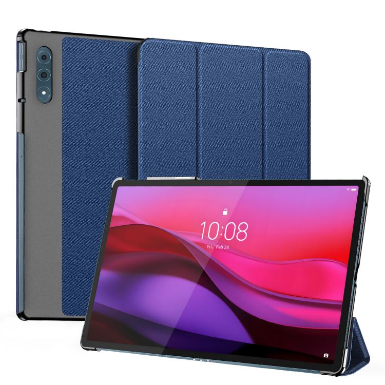 For Lenovo Yoga Tab Plus DUX DUCIS Domo Series Magnetic Flip Leather Tablet Case(Blue) - free shipping - PMc TechLife - Order now!