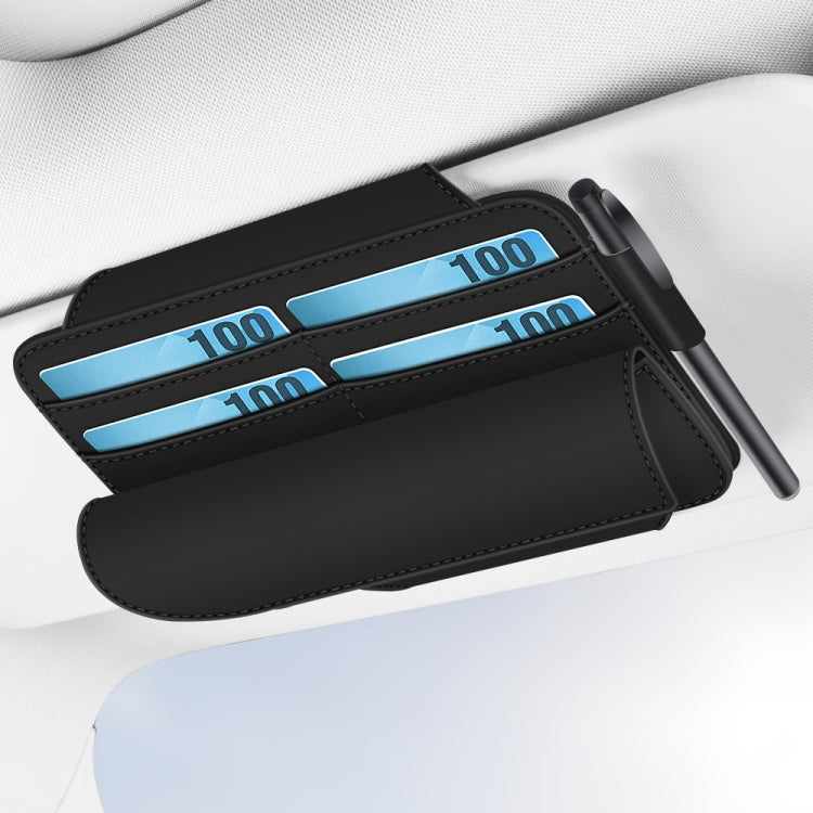 3073 Napa Texture Leather Car Removable Glasses Storage Bag(Black) - free shipping - PMC TechLife - Order now!