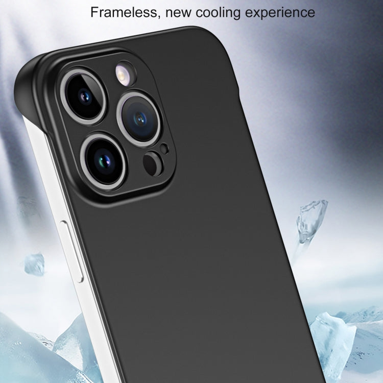 For iPhone 15 Pro Frameless Metallic Paint Hybrid PC Phone Case(Sierra Blue) - free shipping - PMC Jewellery - Order now!