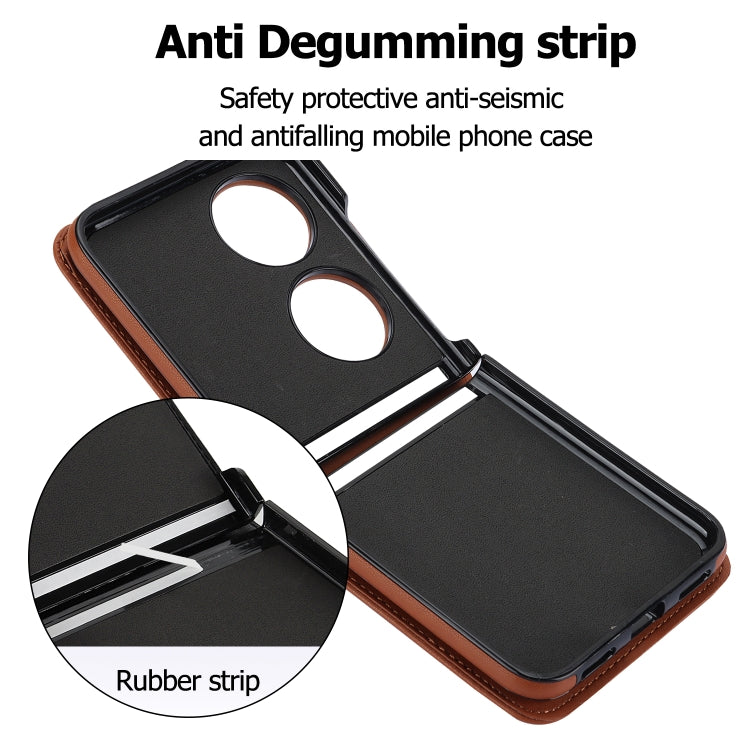 For Huawei P50 Pocket Rhombic Texture Card Bag Phone Case with Dual Lanyard(Brown) - Huawei Cases by PMC TechLife | Online Shopping South Africa | PMC TechLife | Buy Now Pay Later Mobicred