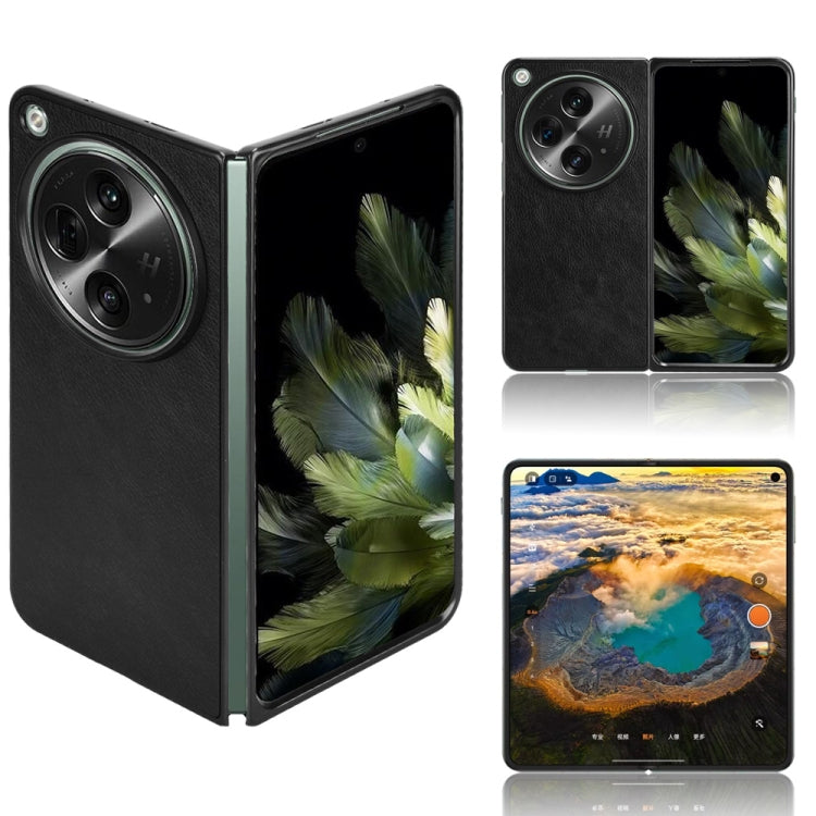 For OPPO Find N3 Litchi Texture Back Cover Phone Case(Black) - Find N3 Cases by PMC TechLife | Online Shopping South Africa | PMC TechLife | Buy Now Pay Later Mobicred