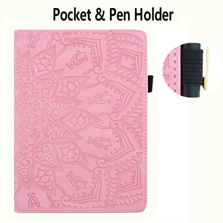 For Samsung Galaxy Tab S9 FE Calf Texture Embossed Leather Tablet Case(Pink) - free shipping - PMC Jewellery - Order now!