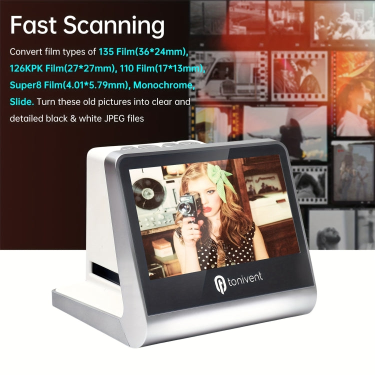 Tonivent TON170 22 Mega Pixels 5 inch HD Screen Film Scanner(US Plug) - Portable Scanner by PMC TechLife | Online Shopping South Africa | PMC TechLife | Buy Now Pay Later Mobicred