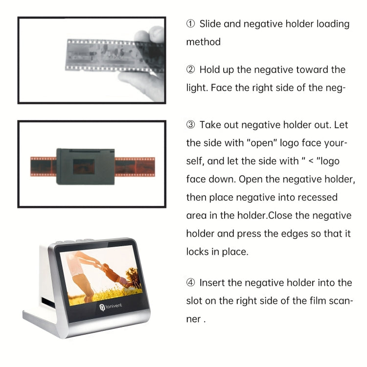 Tonivent TON170 22 Mega Pixels 5 inch HD Screen Film Scanner(AU Plug) - Portable Scanner by PMC TechLife | Online Shopping South Africa | PMC TechLife | Buy Now Pay Later Mobicred