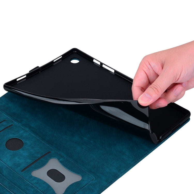 For iPad Pro 13 2024 Cartoon Sakura Cat Embossed Smart Leather Tablet Case(Blue) - iPad Pro 13 2024 Cases by PMC TechLife | Online Shopping South Africa | PMC TechLife | Buy Now Pay Later Mobicred