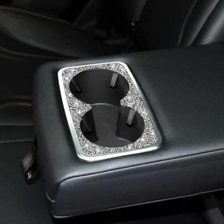 For Ford Mustang Mach E 2021 Car Rear Seat Cup Holder Frame Diamond Decorative Sticker - Car Interior Mouldings by PMC TechLife | Online Shopping South Africa | PMC TechLife | Buy Now Pay Later Mobicred