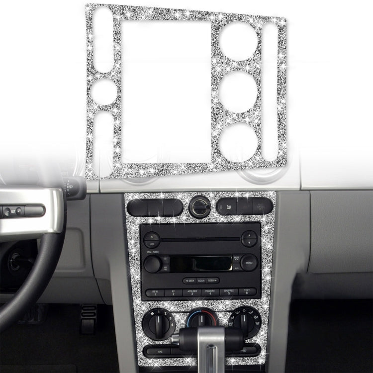 For Ford Mustang 2005-2009 Car Air Conditioning Control Panel Diamond Decorative Sticker, Left Drive - Car Interior Mouldings by PMC TechLife | Online Shopping South Africa | PMC TechLife | Buy Now Pay Later Mobicred