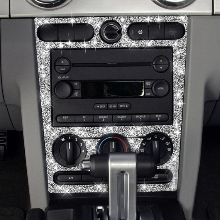 For Ford Mustang 2005-2009 Car Air Conditioning Control Panel Diamond Decorative Sticker, Left Drive - Car Interior Mouldings by PMC TechLife | Online Shopping South Africa | PMC TechLife | Buy Now Pay Later Mobicred