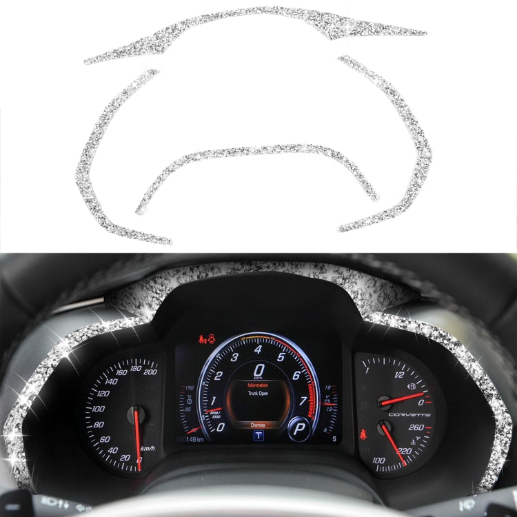 For Chevrolet Corvette C7 2014-2019 4 in 1 Car Dashboard Frame Diamond Decorative Sticker, Left Drive - Car Interior Mouldings by PMC TechLife | Online Shopping South Africa | PMC TechLife | Buy Now Pay Later Mobicred