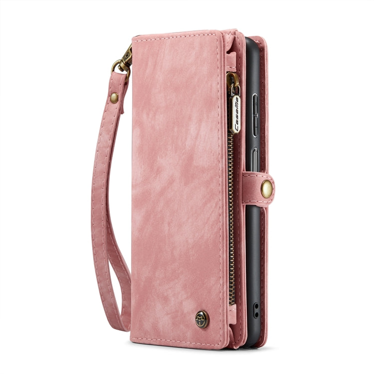 For Samsung Galaxy A15 5G CaseMe 008 Multifunctional Zipper Wallet Leather Phone Case with Lanyard(Pink) - free shipping - PMC Jewellery - Order now!