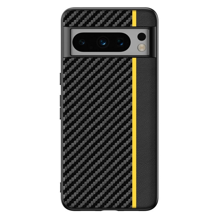 For Google Pixel 9 Ultra-thin Carbon Fiber Texture Printing Phone Case(Black Yellow) - Google Cases by PMC TechLife | Online Shopping South Africa | PMC TechLife | Buy Now Pay Later Mobicred