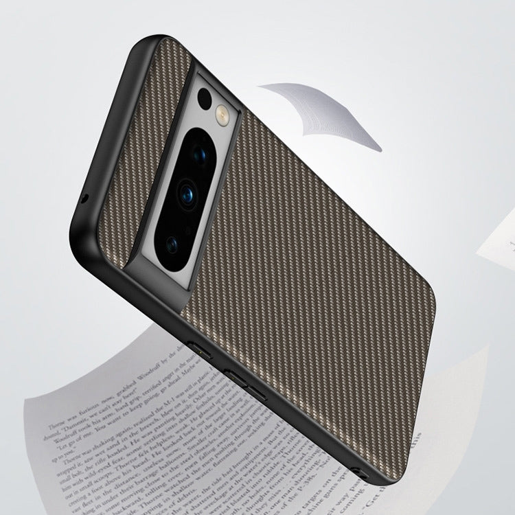 For Google Pixel 9 Ultra-thin Carbon Fiber Texture Printing Phone Case(Black Yellow) - Google Cases by PMC TechLife | Online Shopping South Africa | PMC TechLife | Buy Now Pay Later Mobicred