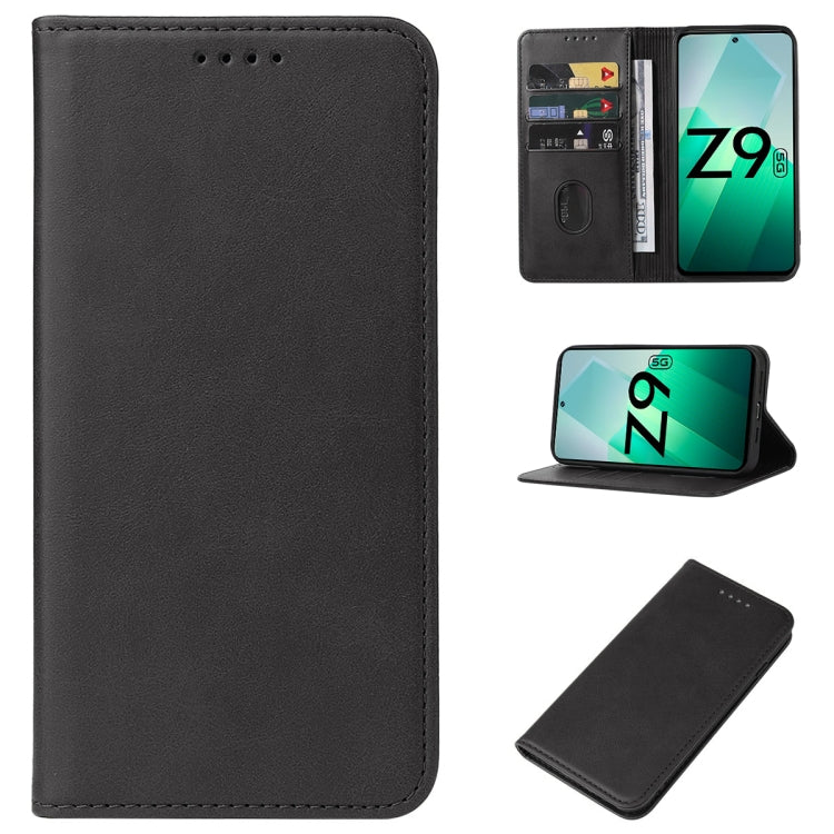 For vivo iQOO Z9 Magnetic Closure Leather Phone Case(Black) - vivo Cases by PMC TechLife | Online Shopping South Africa | PMC TechLife | Buy Now Pay Later Mobicred