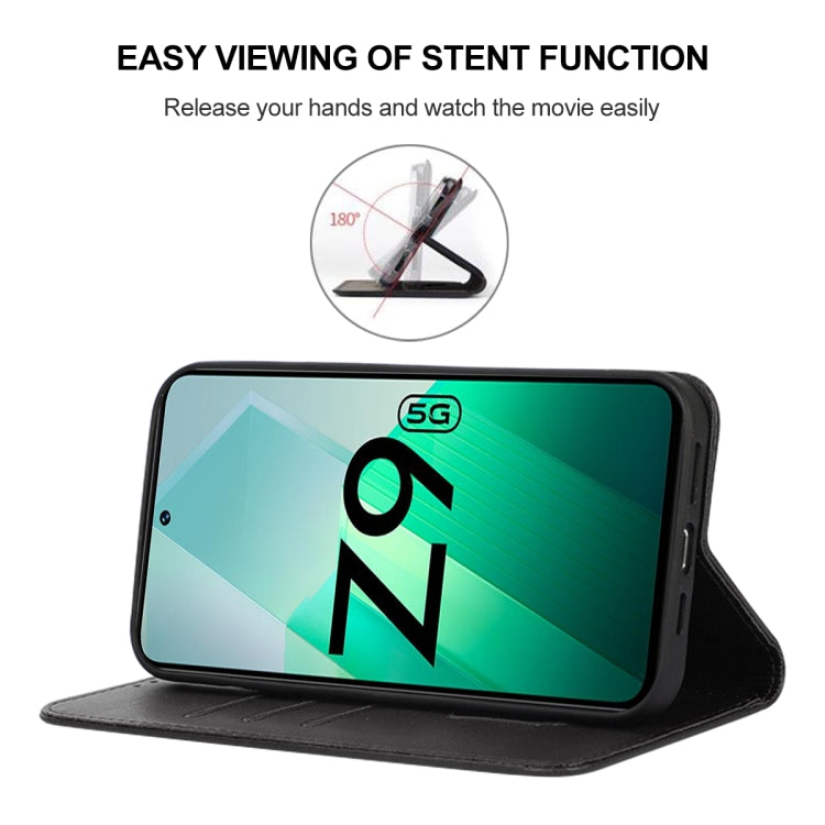 For vivo iQOO Z9 Magnetic Closure Leather Phone Case(Black) - vivo Cases by PMC TechLife | Online Shopping South Africa | PMC TechLife | Buy Now Pay Later Mobicred