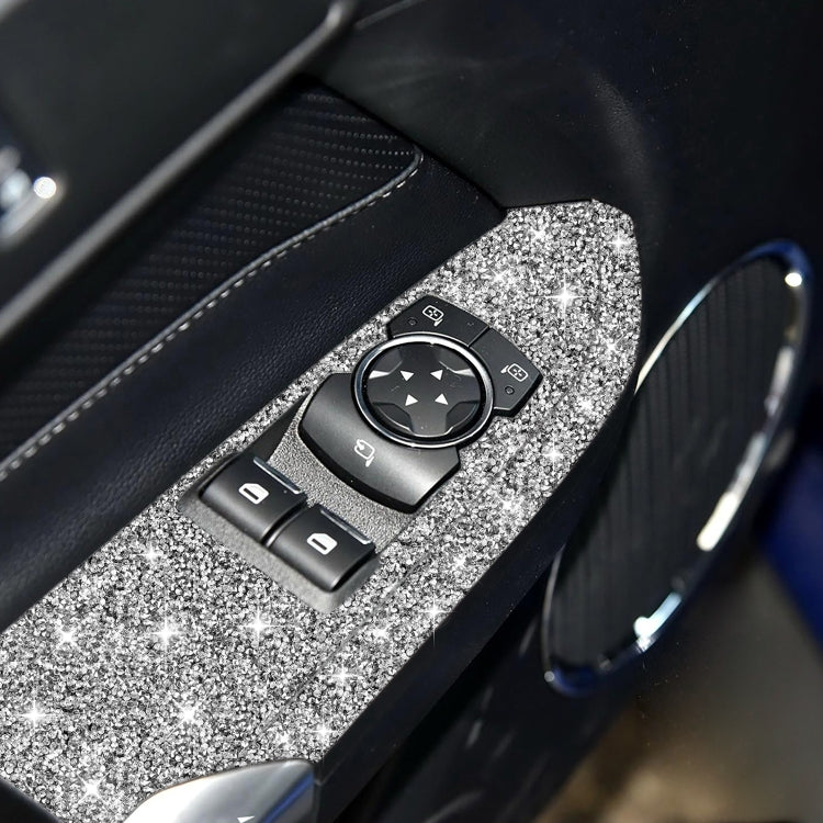 For Ford Mustang 2015-2020 4pcs Car Window Lift Panel Diamond Decoration Sticker, Left Drive - Car Interior Mouldings by PMC TechLife | Online Shopping South Africa | PMC TechLife | Buy Now Pay Later Mobicred