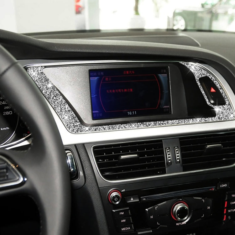 For Audi A4 / A5 / Q5 Car Navigation Outer Frame Diamond Decoration Sticker, Left Drive - Car Interior Mouldings by PMC TechLife | Online Shopping South Africa | PMC TechLife | Buy Now Pay Later Mobicred
