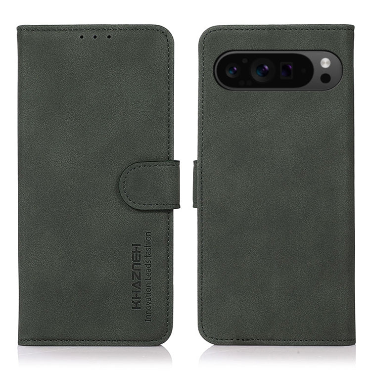 For Google Pixel 9 Pro KHAZNEH Matte Texture Leather Phone Case(Green) - Google Cases by PMC TechLife | Online Shopping South Africa | PMC TechLife | Buy Now Pay Later Mobicred