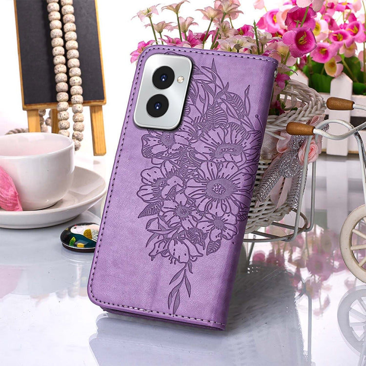 For Motorola Moto G Power 5G 2024 Embossed Butterfly Leather Phone Case(Purple) - free shipping - PMC Jewellery - Order now!