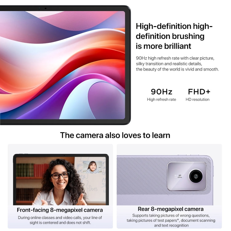 Lenovo Xiaoxin Pad 2024 11 inch WiFi Tablet, 6GB+128GB, Android 13, Qualcomm Snapdragon 685 Octa Core, Support Face Identification(Purple) - free shipping - PMC TechLife - Order now!
