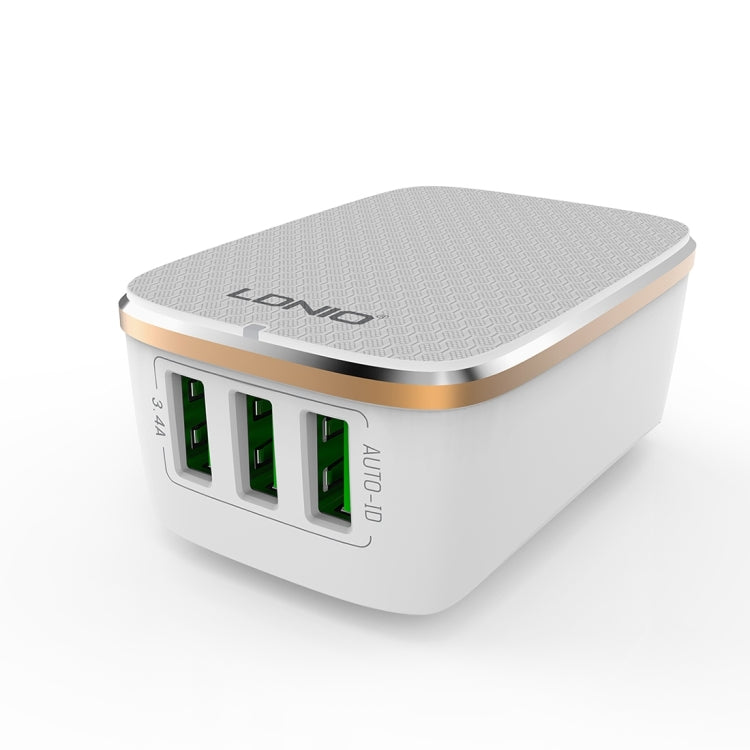 LDNIO A3304 17W 3 USB Interfaces Travel Charger Mobile Phone Charger, UK Plug - free shipping - PMC TechLife - Order now!