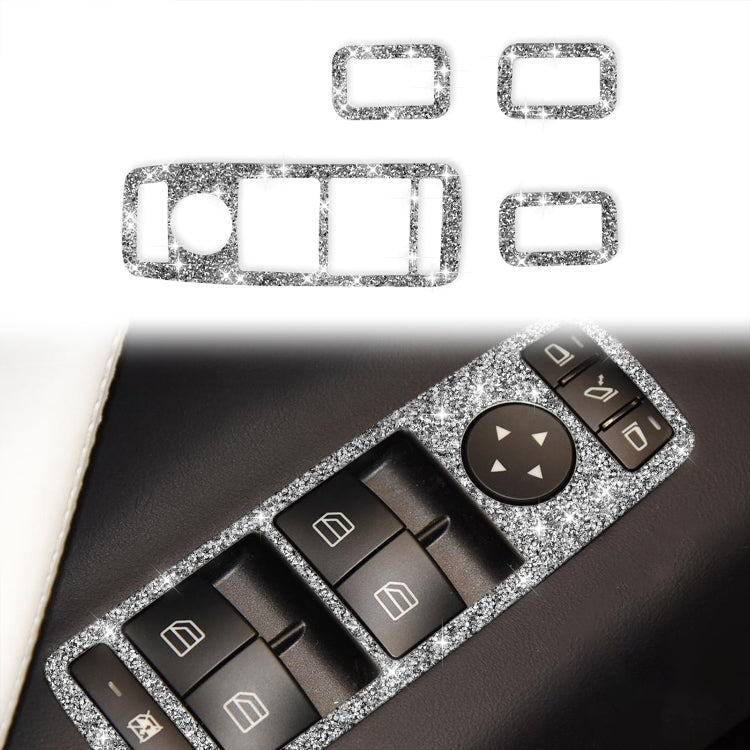 For Tesla Model X Car Window Lift Panel Diamond Sticker,Left and Right Drive Universal - Car Interior Mouldings by PMC TechLife | Online Shopping South Africa | PMC TechLife | Buy Now Pay Later Mobicred