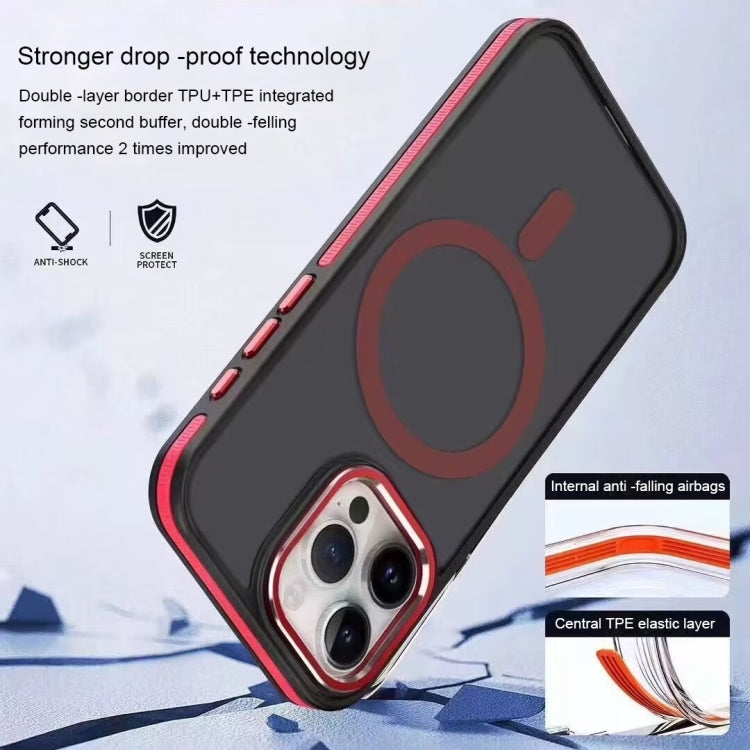 For iPhone 15 Pro Two-color Frosted MagSafe Magnetic Phone Case(Purple) - iPhone 15 Pro Cases by PMC TechLife | Online Shopping South Africa | PMC TechLife