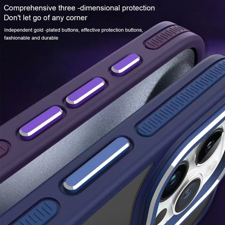 For iPhone 12 Pro Max Two-color Frosted MagSafe Magnetic Phone Case(Grey) - iPhone 12 Pro Max Cases by PMC TechLife | Online Shopping South Africa | PMC TechLife