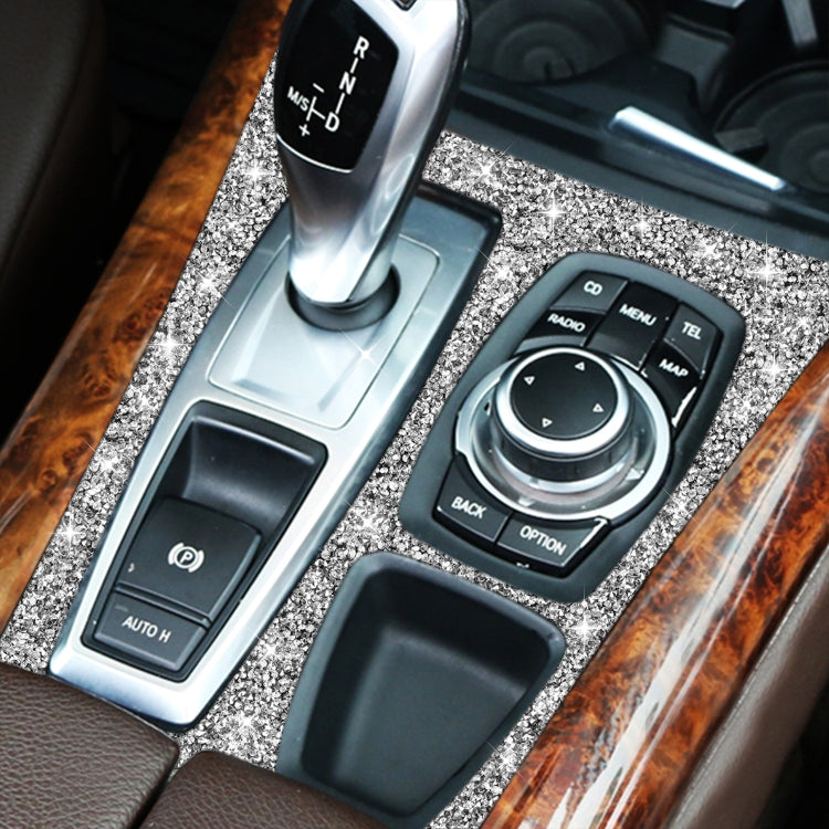 For BMW X5 E70 2008-2013 / X6 E71 2009-2014 Car Gear Panel Diamond Decoration Sticker, High Configuration Left Drive - Car Interior Mouldings by PMC TechLife | Online Shopping South Africa | PMC TechLife | Buy Now Pay Later Mobicred