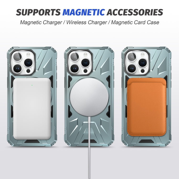 For iPhone 12/12 Pro MagSafe Magnetic Shockproof Phone Case with Ring Holder(Green) - iPhone 12 / 12 Pro Cases by PMC TechLife | Online Shopping South Africa | PMC TechLife