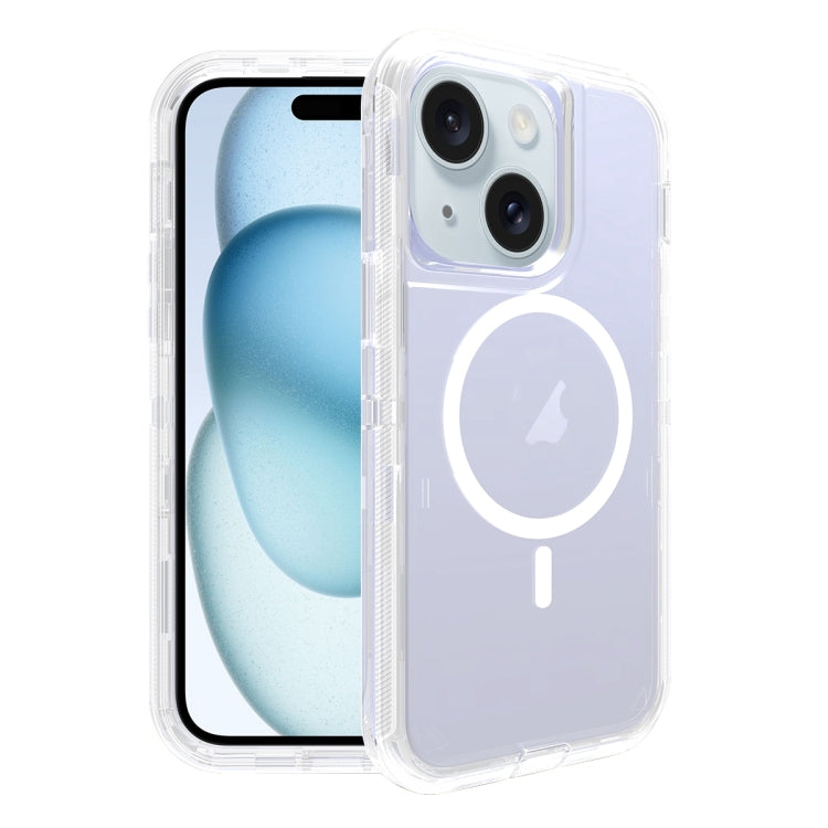 For iPhone 15 Shockproof MagSafe Magnetic Phone Case(Transparent) - iPhone 15 Cases by PMC TechLife | Online Shopping South Africa | PMC TechLife