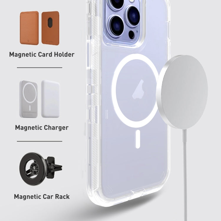 For iPhone 13 Pro Max Shockproof MagSafe Magnetic Phone Case(Transparent) - iPhone 13 Pro Max Cases by PMC TechLife | Online Shopping South Africa | PMC TechLife