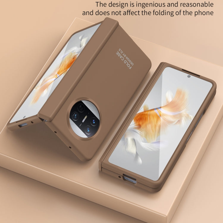 For Huawei Mate X3 Extraordinary Series Hinged Folding Full Phone Case(Coffee) - Huawei Cases by PMC TechLife | Online Shopping South Africa | PMC TechLife | Buy Now Pay Later Mobicred