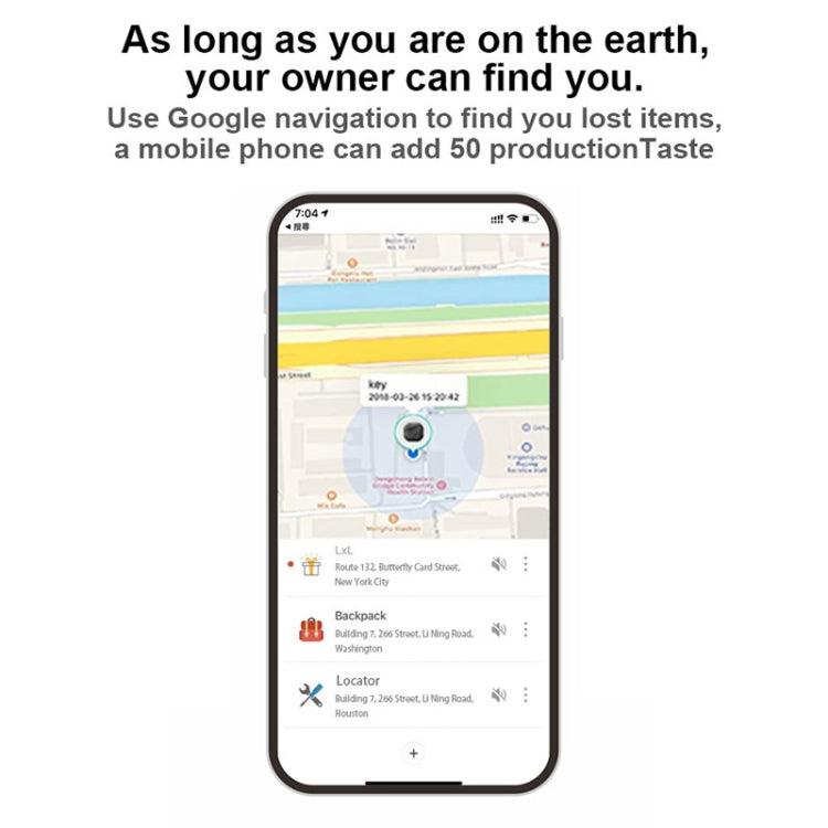 F6 Circular Global Location Tracker Anti-lost Device(White) - Personal Tracker by PMC TechLife | Online Shopping South Africa | PMC TechLife | Buy Now Pay Later Mobicred