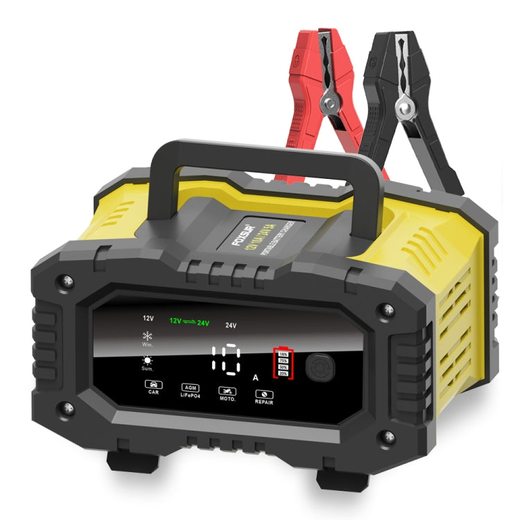 FOXSUR 12V / 24V 10A Portable Motorcycle Car Smart Battery Charger(UK Plug) - free shipping - PMC TechLife - Order now!