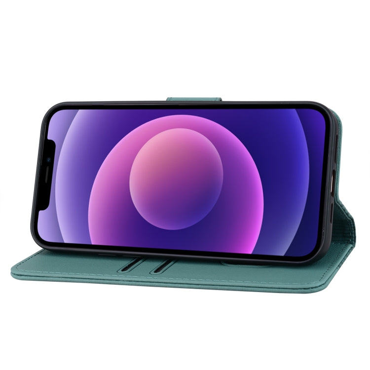 For iPhone 16 Business Diamond Buckle Leather Phone Case with Lanyard(Green) - iPhone 16 Cases by PMC TechLife | Online Shopping South Africa | PMC TechLife | Buy Now Pay Later Mobicred