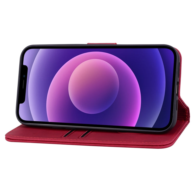 For iPhone 16 Plus Business Diamond Buckle Leather Phone Case with Lanyard(Wine Red) - free shipping - PMC TechLife - Order now!