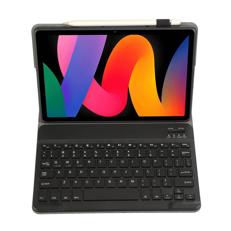 For Xiaomi Redmi Pad SE 11 inch A0N9 Lambskin Texture Ultra-thin Detachable Bluetooth Keyboard Leather Case(Black) - Others Keyboard by PMC TechLife | Online Shopping South Africa | PMC TechLife