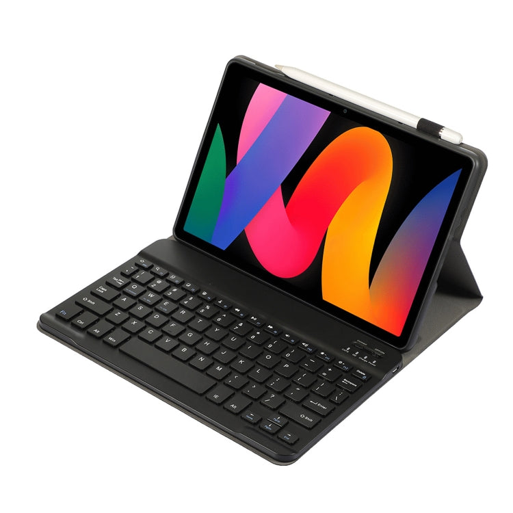 For Xiaomi Redmi Pad SE 11 inch A0N9 Lambskin Texture Ultra-thin Detachable Bluetooth Keyboard Leather Case(Black) - Others Keyboard by PMC TechLife | Online Shopping South Africa | PMC TechLife