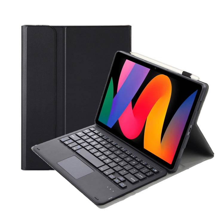 For Xiaomi Redmi Pad SE 11 inch A0N9-A Lambskin Texture Ultra-thin Detachable Bluetooth Keyboard Leather Case with Touchpad(Black) - Xiaomi Keyboard by PMC TechLife | Online Shopping South Africa | PMC TechLife | Buy Now Pay Later Mobicred