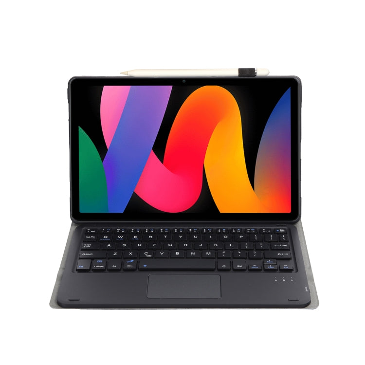 For Xiaomi Redmi Pad SE 11 inch A0N9-A Lambskin Texture Ultra-thin Detachable Bluetooth Keyboard Leather Case with Touchpad(Black) - Xiaomi Keyboard by PMC TechLife | Online Shopping South Africa | PMC TechLife | Buy Now Pay Later Mobicred