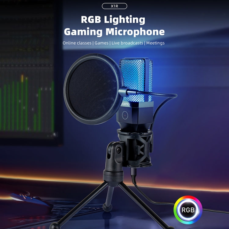 Yanmai X1R E-Sports Gaming Desktop Microphone with RGB Light & Blowout Net - Microphone by Yanmai | Online Shopping South Africa | PMC TechLife | Buy Now Pay Later Mobicred