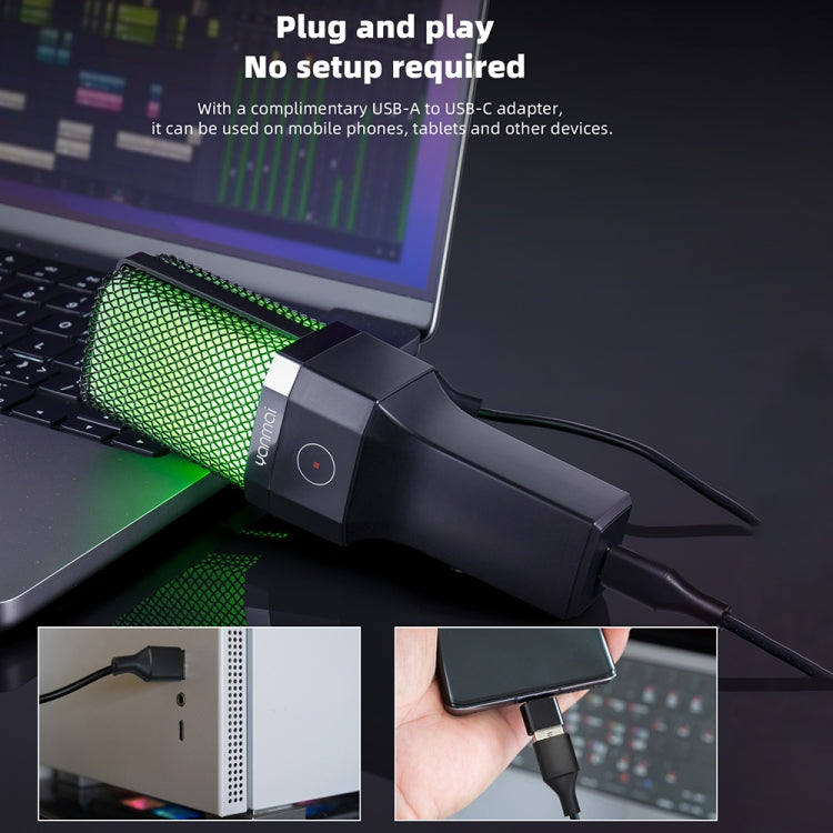 Yanmai X1R E-Sports Gaming Desktop Microphone with RGB Light & Blowout Net - Microphone by Yanmai | Online Shopping South Africa | PMC TechLife | Buy Now Pay Later Mobicred