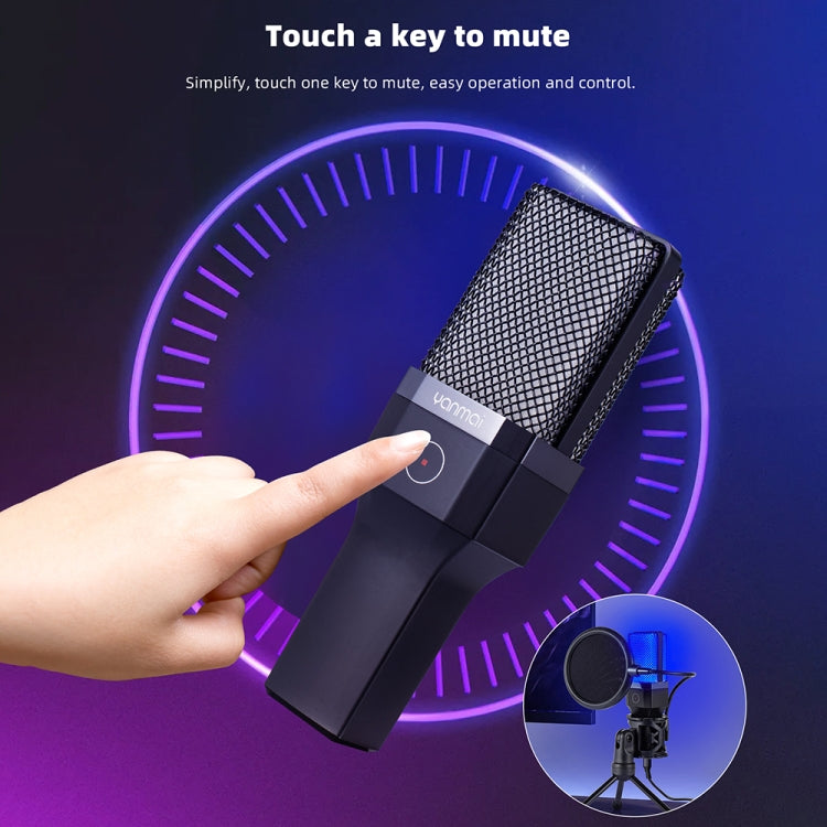 Yanmai X1R E-Sports Gaming Desktop Microphone with RGB Light & Blowout Net - Microphone by Yanmai | Online Shopping South Africa | PMC TechLife | Buy Now Pay Later Mobicred