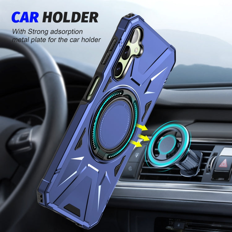 For Samsung Galaxy A54 5G MagSafe Magnetic Shockproof Phone Case with Ring Holder(Navy Blue) - Galaxy Phone Cases by PMC TechLife | Online Shopping South Africa | PMC TechLife