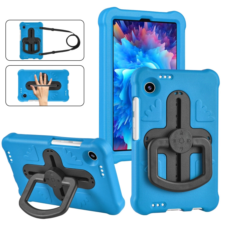 For Samsung Galaxy Tab A9 Shield 360 Rotation Handle EVA Shockproof PC Tablet Case(Blue Black) - Galaxy Tab A9 by PMC TechLife | Online Shopping South Africa | PMC TechLife