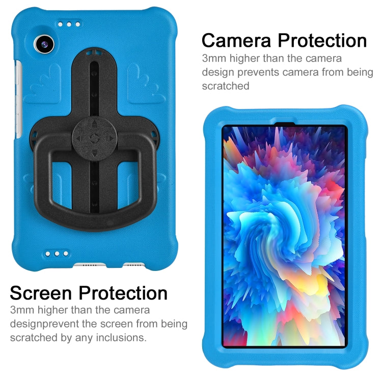 For Samsung Galaxy Tab A9 Shield 360 Rotation Handle EVA Shockproof PC Tablet Case(Blue Black) - Galaxy Tab A9 by PMC TechLife | Online Shopping South Africa | PMC TechLife