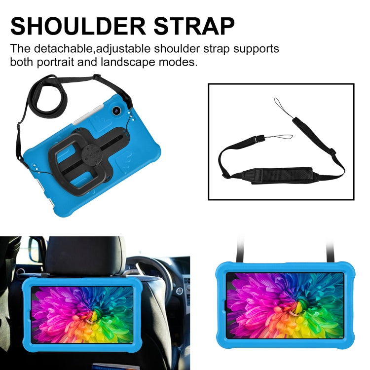 For Samsung Galaxy Tab A9 Shield 360 Rotation Handle EVA Shockproof PC Tablet Case(Blue Black) - Galaxy Tab A9 by PMC TechLife | Online Shopping South Africa | PMC TechLife