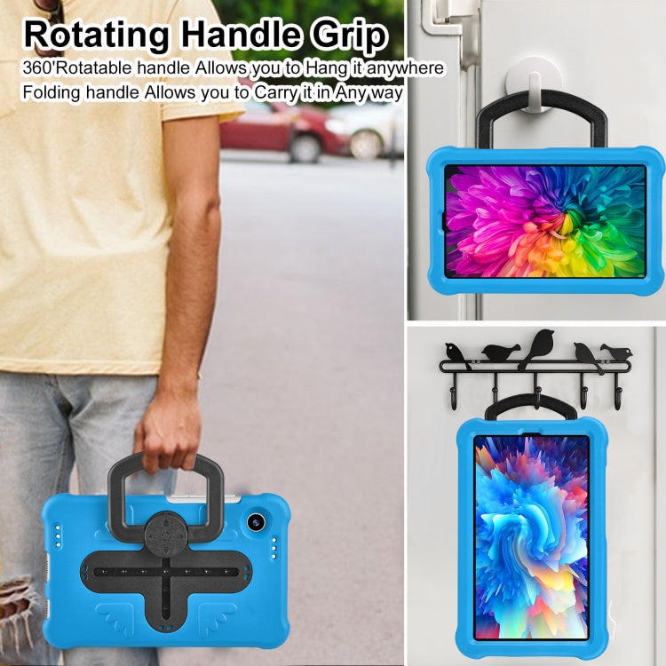 For Samsung Galaxy Tab A9 Shield 360 Rotation Handle EVA Shockproof PC Tablet Case(Blue Black) - Galaxy Tab A9 by PMC TechLife | Online Shopping South Africa | PMC TechLife